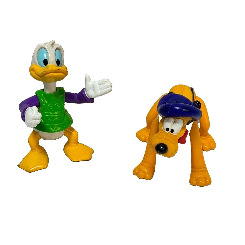 2PC Disney Mickey Mouse Friends Donald Duck & Pluto Collectible Figures
